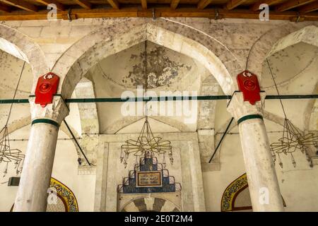 MOSTAR, BOSNIE-HERZÉGOVINE : intérieurs de la mosquée Koski Mehmed à Mostar Banque D'Images