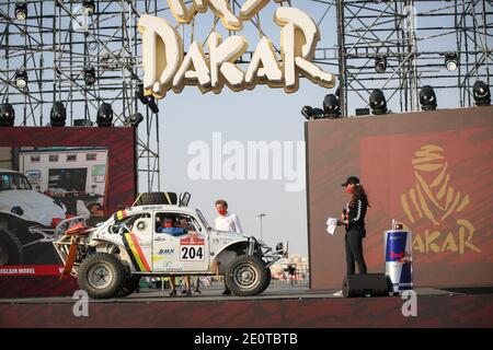 204 Callewaert Benoit (bel), Morel Ghislain (bel), Volkswagen Racing Wings, Dakar Classic, action pendant le Dakar 2021â&#x80;Â&#x99;s Prologue et début de la cérémonie de podium à Jeddah, Arabie Saoudite le 2 janvier 2021 - photo Julien Delfosse / DPPI / LM Banque D'Images