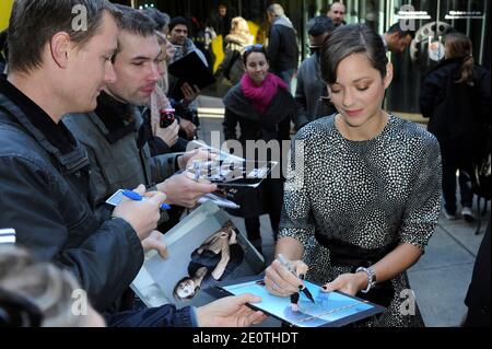 Marion Cotillard assiste à son entretien à l'écran dans le cadre du 56e BFI London film Festival à BFI Southbank à Londres, Royaume-Uni, le 14 octobre 2012. Photo d'AURORE MARECHAL/ABACAPRESS.COM Banque D'Images