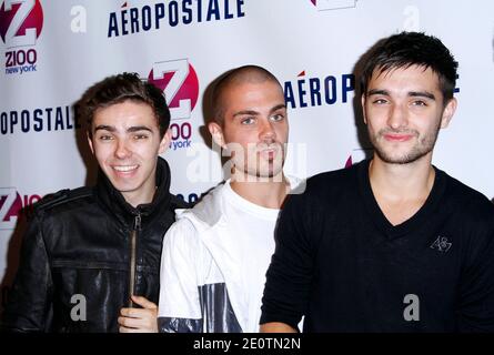 Nathan Sykes, Max George et Tom Parker de The Wanted assistent à la fête de lancement du Z100 Jingle ball 2012 à Aeropostale Times Square à New York City, NY, États-Unis, le 19 octobre 2012. Photo de Donna Ward/ABACAPRESS.COM Banque D'Images