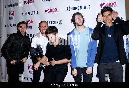 The Wanted assistez au match de lancement du Z100 Jingle ball 2012 à Aeropostale Times Square à New York City, NY, USA, le 19 octobre 2012. Photo de Donna Ward/ABACAPRESS.COM Banque D'Images