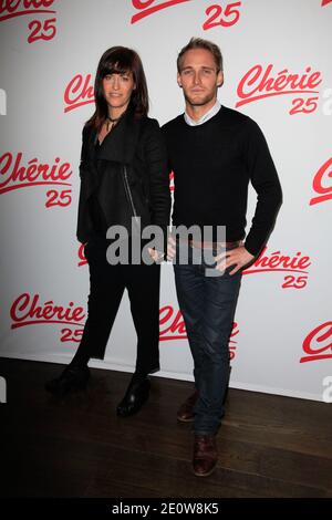 Anne Caillon et François-David Cardonnel participant à une conférence de presse pour le lancement de la nouvelle chaîne de télévision du Groupe NRJ 'Cherie 25' à Paris, en France, le 13 novembre 2012. Photo de Jerome Domine/ABACAPRESS.COM Banque D'Images