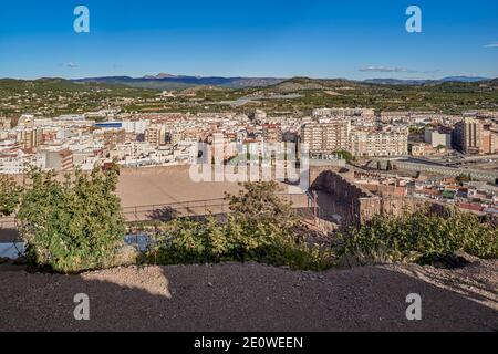 Vue panoramique aérienne depuis le château de la ville d'Onda, Castello, Castellon de la Plana, Espagne, Europe Banque D'Images