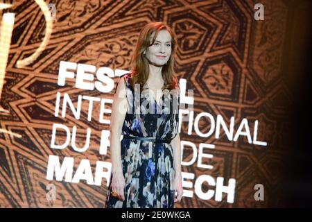 Isabelle Huppert participe à la cérémonie d'ouverture du 12ème Festival du film de Marrakech, au Maroc, le 30 novembre 2012. Photo de Nicolas Briquet/ABACAPRESS.COM Banque D'Images