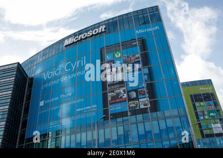 Vue générale du siège de Microsoft France à Paris, France, le 15 décembre 2012. Photo de Audrey Poree/ABACAPRESS.COM Banque D'Images