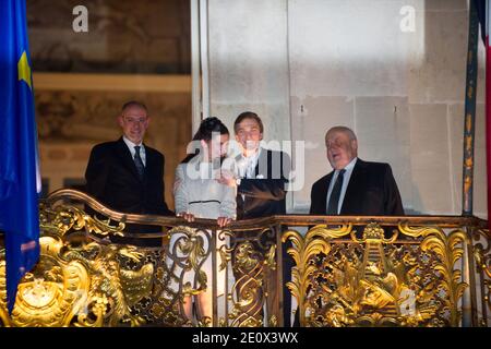 Archiduke Christoph, d'Autriche, et Adelaide Drape-Frisch, qui arrivent à leur cérémonie de mariage civil à l'hôtel de ville de Nancy, en France, le 28 décembre 2012. Photo par ABACAPRESS.COM Banque D'Images