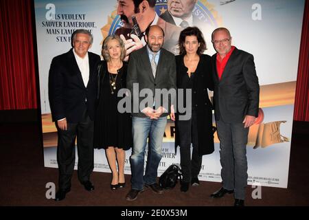 Alain Doutey, Kad Merad, Arielle Semenoff et Olivier Baroux assistent à la première de 'sia qui a re-tué Pamela Rose ?' Tenue à Gaumont Marignan à Paris, France, le 02 décembre 2012. Photo de Jerome Domine/ABACAPRESS.COM Banque D'Images