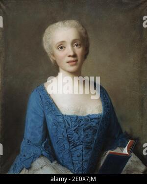 Jean-Étienne Liotard - Marie-Rose de Larlan de Kercadio de Rochefort. Banque D'Images