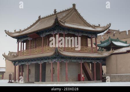 Forteresse du Col de Jiayu, province de Gansu, Chine Banque D'Images