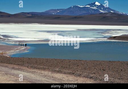 Lac dans la province de la Rioja, Argentine Banque D'Images