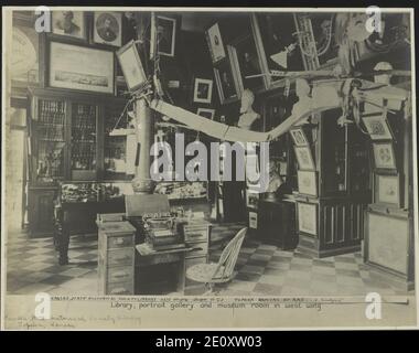 Bibliothèque, musée et galerie de portraits de chambre à l'aile ouest Banque D'Images