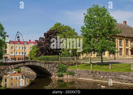 Amal est UNE petite ville suédoise située sur la rive ouest du lac Vänern et visitée par de nombreux touristes. Banque D'Images