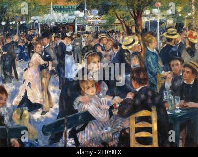 La danse au Moulin de Galette par Pierre-Auguste Renoir 1876. Musée d'Orsay à Paris, France Banque D'Images