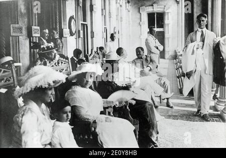 Liliuokalani à l'ancien palais Iolani, banquet panpacifique Banque D'Images