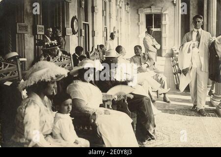 Liliuokalani à l'ancien palais Iolani, banquet panpacifique Banque D'Images