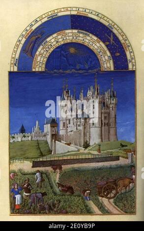 Frères Limbourg - les très richesses heures du Duc de Baie - septembre Banque D'Images