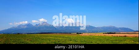 High Tatras, vue de Mlynica, Región Vysoké Tatry, Slovaquie, Europe Banque D'Images