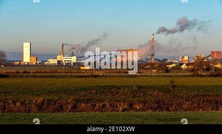 Usine de potasse Zielitz, Saxe-Anhalt, Allemagne, Europe Banque D'Images