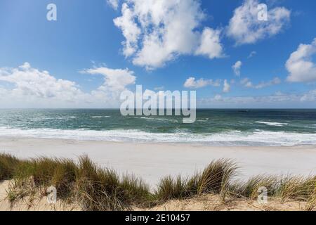 Sylt - vue de Dunes vers Wenningstedt Beach Banque D'Images