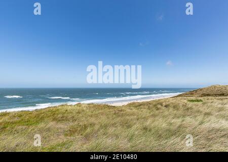 Sylt -vue sur la plage de Wenningstedt à Summertime/Allemagne Banque D'Images