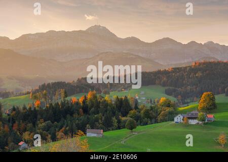 Säntis Massif, Appenzell, Suisse, Europe Banque D'Images