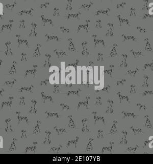 Excellent motif sans coutures. Différentes variétés de jeu de chiens de couleur de pelage. Illustration vectorielle Illustration de Vecteur