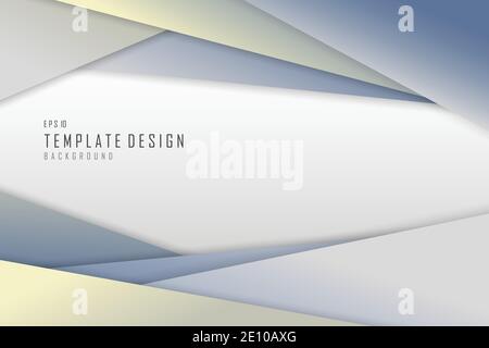 Modèle décoratif bleu et jaune à motif dégradé abstrait. Futurs styles de triangles éléments motif conception avec arrière-plan ombre. Illus Illustration de Vecteur