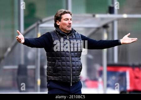 Milan, Italie. 03ème janvier 2021. MILAN, ITALIE - 03 janvier 2021 : Giovanni Stroppa, entraîneur en chef du FC Crotone, gestes pendant la série UN match de football entre le FC Internazionale et le FC Crotone. (Photo de Nicolò Campo/Sipa USA) crédit: SIPA USA/Alay Live News Banque D'Images