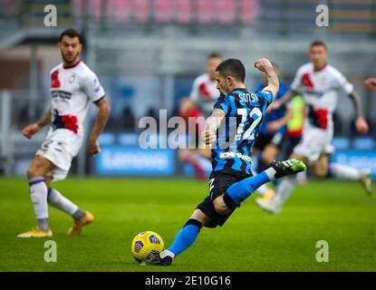 Milan, Italie. 3 janvier 2021. Stefano Sensi du FC Internazionale pendant la série UN match de football 2020/21 entre le FC Internazionale contre le FC Crotone au stade San Siro, Milan, Italie le 03 janvier 2021 - photo FCI/Fabrizio Carabelli/LM crédit: Fabrizio Carabelli/LPS/ZUMA Wire/Alay Live News Banque D'Images