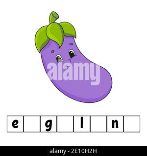 Mots puzzle. Développement de l'éducation fiche de travail. Jeu d'apprentissage pour les enfants. Page de l'activité. Casse-tête pour les enfants. Devinette pour les enfants d'âge préscolaire. Télévision simple v isolés Illustration de Vecteur