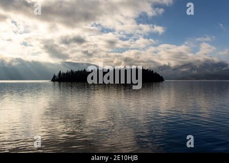 Île Walchensee Banque D'Images