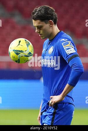 Madrid, Espagne. 03ème janvier 2021. Enes Unal de Getafe CF pendant le match de la Liga. Madrid, Espagne, le 30 décembre 2020. Photo par Acero/AlterPhotos/ABACAPRESS.COM crédit: ABACAPRESS/Alay Live News Banque D'Images