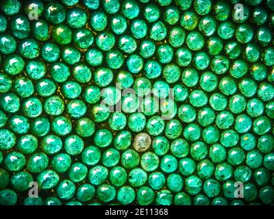 Billes de verre, texture de fond des billes de verre. Banque D'Images