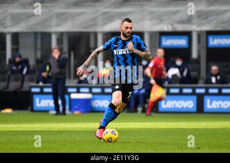 Milan, Italie. 3 janvier 2021. Marcelo Brozovic (77) du FC Internazionale vu lors de la série A TIM match entre le FC Internazionale et le FC Crotone au San Siro à Milan. (Crédit photo : Gonzales photo/Alamy Live News Banque D'Images