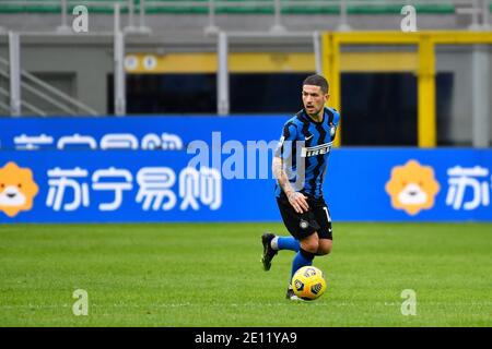 Milan, Italie. 3 janvier 2021. Stefano Sensi (12) de FC Internazionale vu pendant la série UN TIM match entre FC Internazionale et FC Crotone au San Siro à Milan. (Crédit photo : Gonzales photo/Alamy Live News Banque D'Images