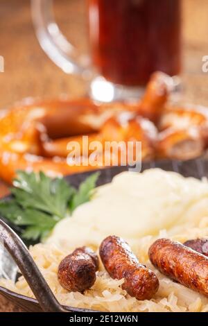 Saucisse bratwurst Banque D'Images