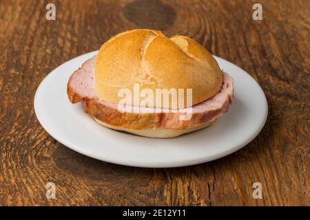 Pain de viande dans UN Bun Banque D'Images