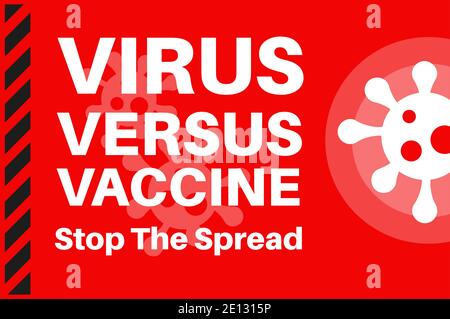 La pandémie de virus COVID-19 aide à sauver des vies - rester à la maison - Illustration avec le logo du virus sur fond rouge. Illustration de Vecteur