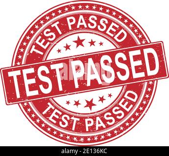 Grafter le tampon en caoutchouc avec le test de texte réussi écrit à l'intérieur du tampon, illustration vectorielle Illustration de Vecteur