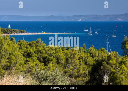 Bol, Zlatni rat sur l'île de brac Banque D'Images