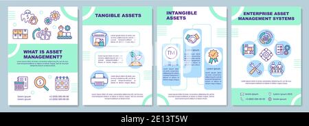 Modèle de brochure sur les immobilisations corporelles et incorporelles Illustration de Vecteur