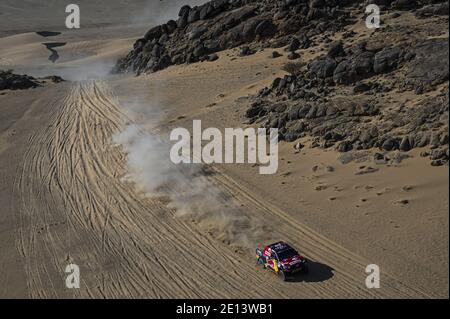 #307 Przygonski Jakub (Pol), Gottschalk Timo (deu), Toyota, Overdrive Toyota, Auto, action pendant la 2ème étape du Dakar 20 / LM Banque D'Images