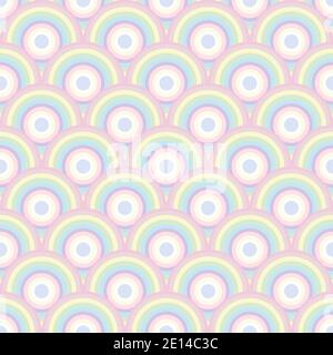 Mise à l'échelle pastel sans couture fond de motif vectoriel coloré, motif de coque abstrait. Illustration de Vecteur