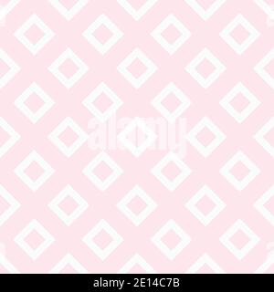 Motif carré. Fond vectoriel simple sans couture rose vintage. Rose pastel, fond simple, rose et blanc. Illustration de Vecteur