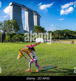 Faune et feuillage dans les jardins près de la baie de Singapour Banque D'Images