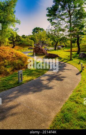 Faune et feuillage dans les jardins près de la baie de Singapour Banque D'Images
