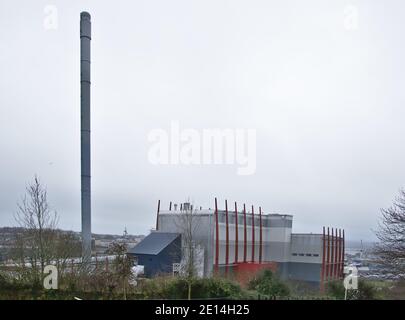 Environnement MVV Devonport énergie provenant de la centrale de production combinée de chaleur et d'électricité à Plymouth. Banque D'Images