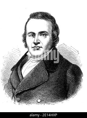 Jean Louis Rodolphe Agassiz, 28 mai 1807 - 14 décembre 1873, naturaliste suisse-américain / Jean Louis Rodolphe Agassiz, 28. Mai 1807 - 14. Dezember 1873, ein schweizerisch-amerikanischer Naturforscher, Historisch, historique, numérique amélioration de la reproduction d'un original du 19ème siècle / digitale Reproduktion einer Originalvorlage aus dem 19. Jahrhundert, Banque D'Images