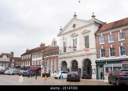 Le centre-ville de Blandford Forum, Dorset au Royaume-Uni, pris le 26 octobre 2020 Banque D'Images