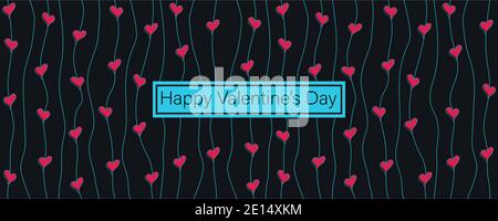 Bannière bonne Saint Valentin. Arrière-plan des fêtes pour la carte de Saint-Valentin. Illustration de Vecteur